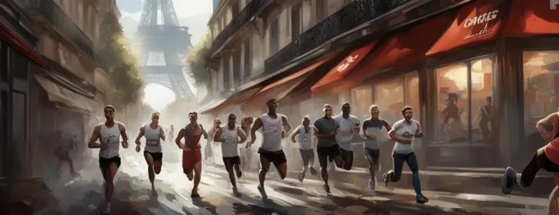 Нейросеть Kandinsky 3.0. нарисовала олимпийские игры в Париже